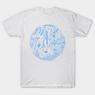 Light Blue Circle of Music T-Shirt